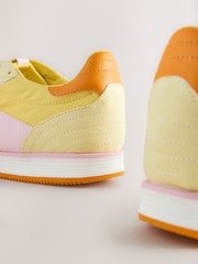 Yellow Forever Comfort® Slim Panel Detail Lace-Up Trainers - Image 9 of 9