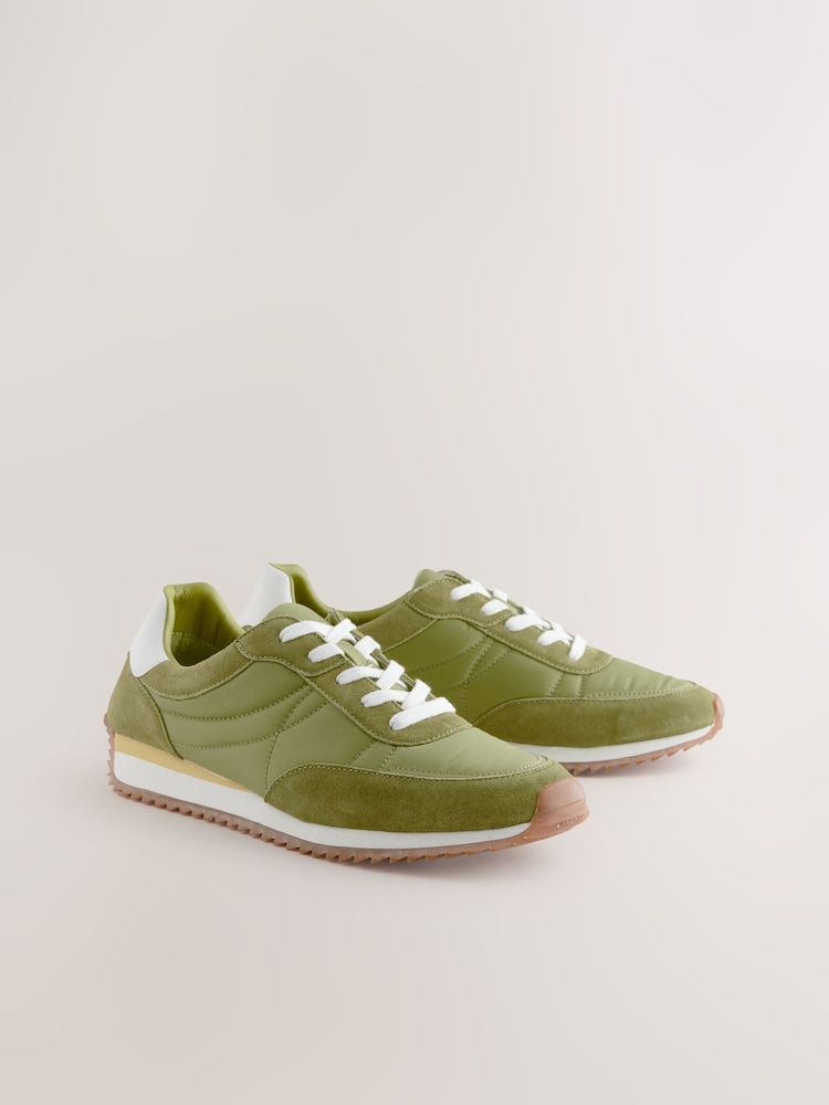 Green Forever Comfort® Leather Quilted Chunky Joggers - Image 1 of 5