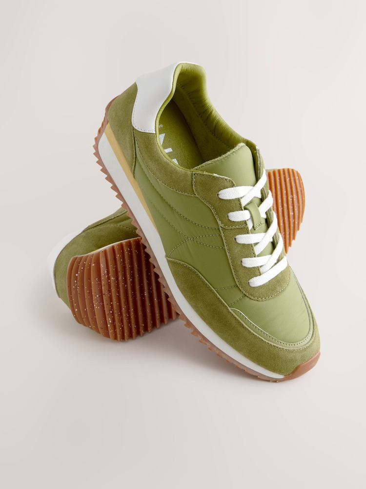 Green Forever Comfort® Leather Quilted Chunky Joggers - Image 4 of 5