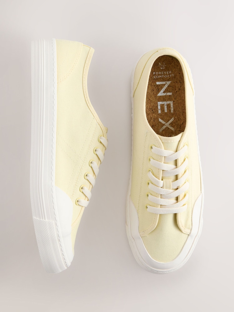 Yellow Forever Comfort® Round Toe Chunky Baseball Trainers - Image 1 of 4