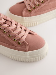 Розовый - Forever Comfort® Canvas Chunky Baseball Lace Up Trainers - Image 7 of 7