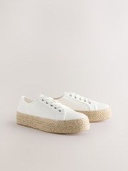 Белый - Эспадрильи Forever Comfort ® с круглым носком и плоской подошвой, на шнуровке - Image 2 of 6