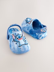 Blue/White Marble Lilo and Stitch Clogs - Image 1 of 5