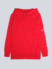 Pineapple Red Womens Longline Hoodie - Image 6 of 7