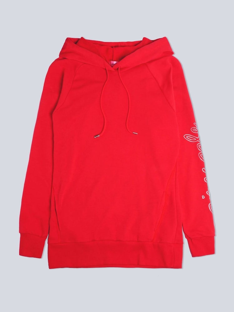 Pineapple Red Womens Longline Hoodie - Image 6 of 7