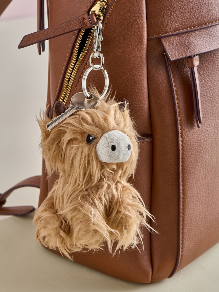 Brown Hamish Cute Plush Keyring Bag Charm - Image 2 of 4