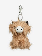 Brown Hamish Cute Plush Keyring Bag Charm - Image 4 of 4