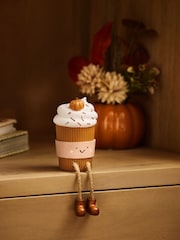 Natural Cute Pumpkin Spiced Latte Dangly Legs Ornament - Image 1 of 4