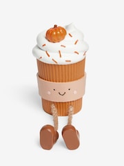 Natural Cute Pumpkin Spiced Latte Dangly Legs Ornament - Image 2 of 4