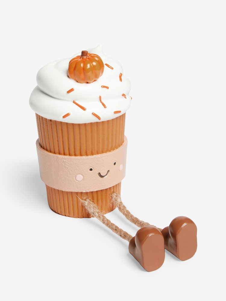 Natural Cute Pumpkin Spiced Latte Dangly Legs Ornament - Image 4 of 4 Natural Cute Pumpkin Spiced Latte Dangly Legs Ornament - Image 4 of 4