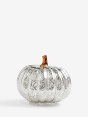 Silver Light Up Glass Pumpkin Decoration - Image 5 of 5