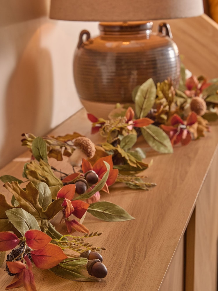 Orange Autumnal Acorn Garland - Image 1 of 4