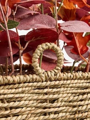 Plum Purple Autumnal Pumpkin Door Basket Wreath - Image 4 of 5