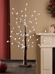 Brown Light Up Faux Pussy Willow Tree - Image 2 of 4
