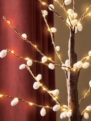 Brown Light Up Faux Pussy Willow Tree - Image 3 of 4