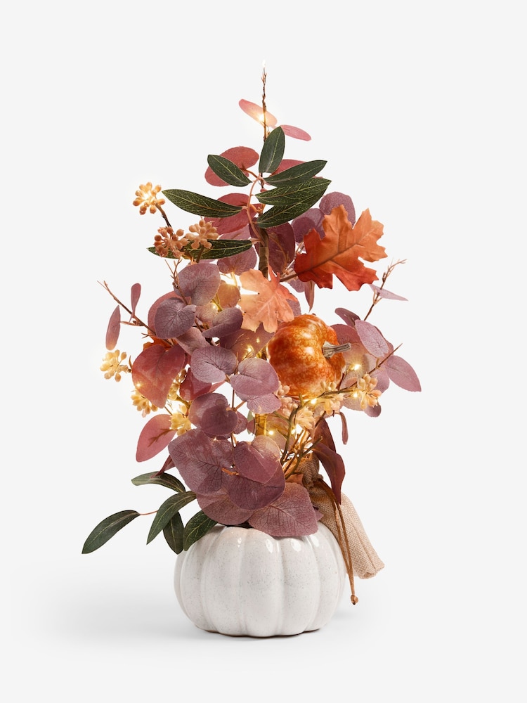 Plum Purple Light Up Autumnal Pumpkin Tree - Image 4 of 4