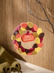 Orange Hello Autumn Felt Pumpkin Hanging Decoration - Bild 1 von 3