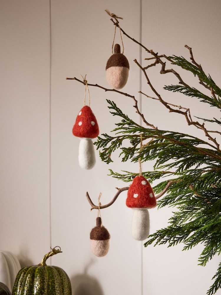 4 Pack Felt Autumn Baubles - Bild 1 von 3