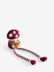 Burgundy Red Dangly Leg Plush Gonk Decoration - Image 2 of 3