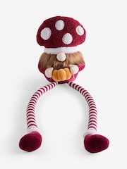 Burgundy Red Dangly Leg Plush Gonk Decoration - Image 3 of 3