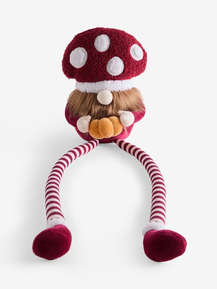 Burgundy Red Dangly Leg Plush Gonk Decoration - Image 3 of 3