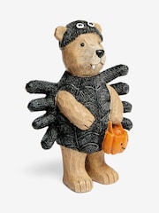 Black Happy Halloween Spider Costume Bertie Bear Ornament - Image 2 of 3