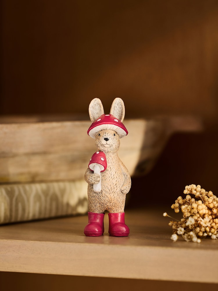 Beige/Red Autumn Rosie Rabbit Ornament - Image 1 of 5