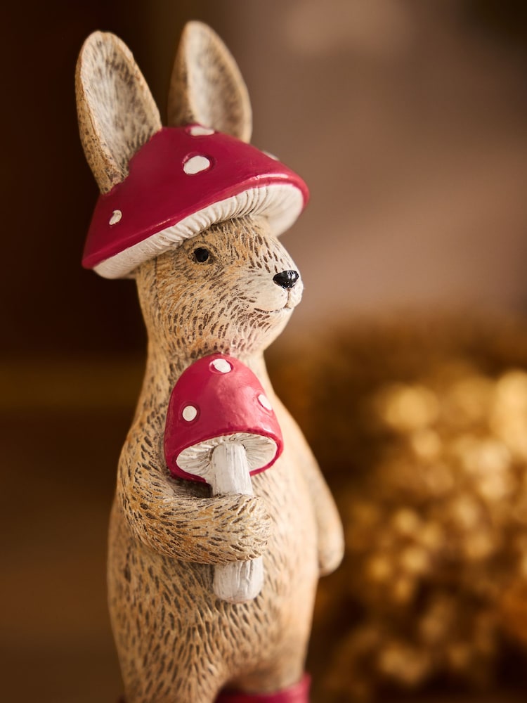 Beige/Red Autumn Rosie Rabbit Ornament - Image 2 of 5