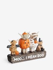 Natural Happy Halloween Hamish the Higland Cow Family Ornament - Image 4 of 5