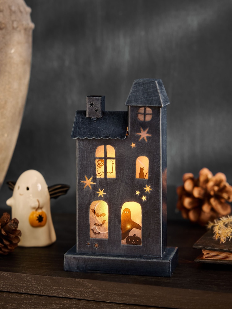 Black Light Up Spooky Halloween House Decoration - Image 1 of 1