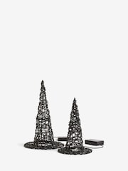2 Pack Black Light Up Autumn Halloween Witch Hat Decorations - Image 5 of 5