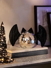 Silver Halloween Disco Bat Decoration - Image 1 of 3