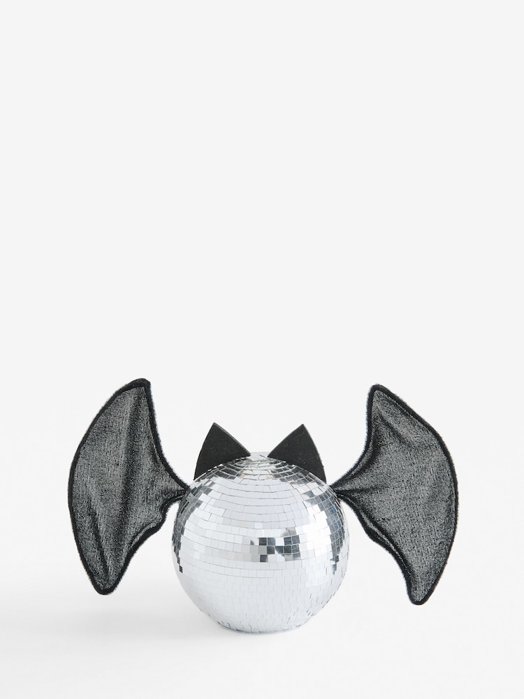 Silver Halloween Disco Bat Decoration - Image 2 of 3