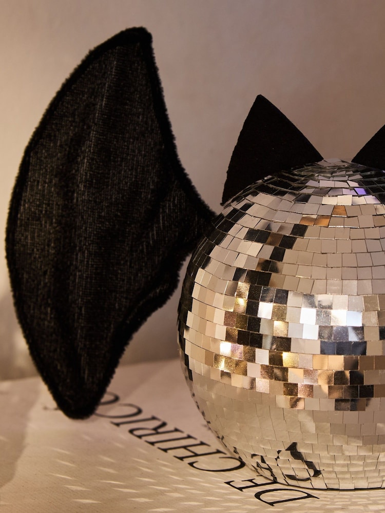 Silver Halloween Disco Bat Decoration - Image 3 of 3