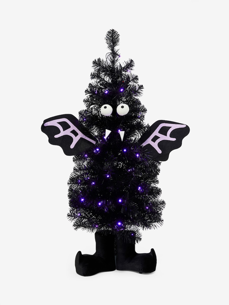Black 3ft Light Up Halloween Bat Tree - Image 4 of 4