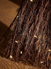 Brown Light Up Halloween Broom Decoration - Image 4 of 4