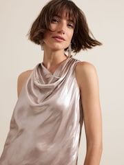 Phase Eight Silver Adrina Metallic Top - Image 4 of 7