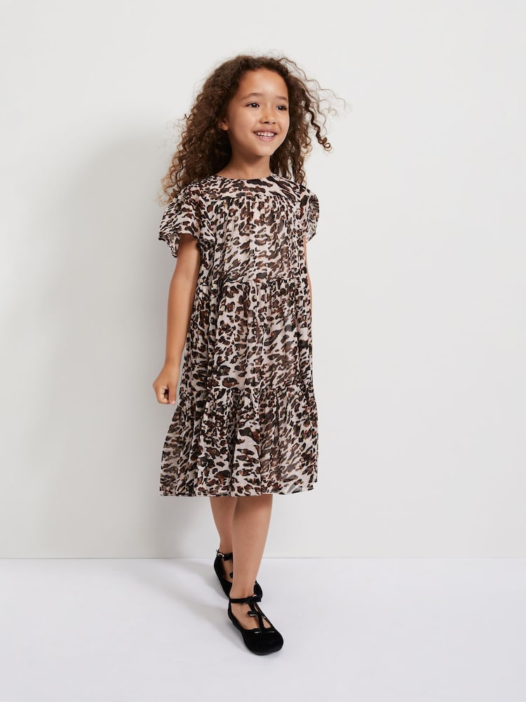 Phase Eight Black Eve Leopard Shimmer Swing Dress - Image 1 of 5 Phase Eight Black Eve Leopard Shimmer Swing Dress - Image 1 of 5