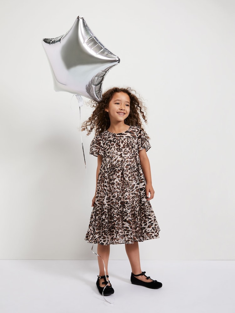 Phase Eight Black Eve Leopard Shimmer Swing Dress - Image 5 of 5 Phase Eight Black Eve Leopard Shimmer Swing Dress - Image 5 of 5