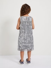 Phase Eight Silver Lulu Fringe Sequin Dress - Image 2 of 7