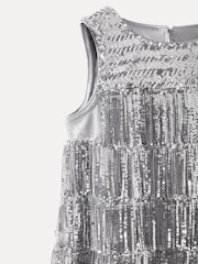 Phase Eight Silver Lulu Fringe Sequin Dress - Image 7 of 7