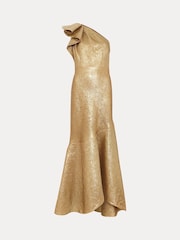 Phase Eight Gold Deniz Maxi Dress - Image 8 of 8