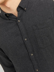 JACK & JONES Grey Melange 100% Cotton Shirt - Image 4 of 5