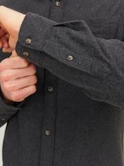 JACK & JONES Grey Melange 100% Cotton Shirt - Image 5 of 5