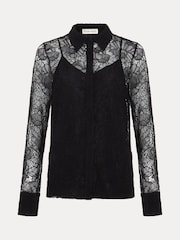 Phase Eight Black Livana Lace Shirt - Image 7 of 7
