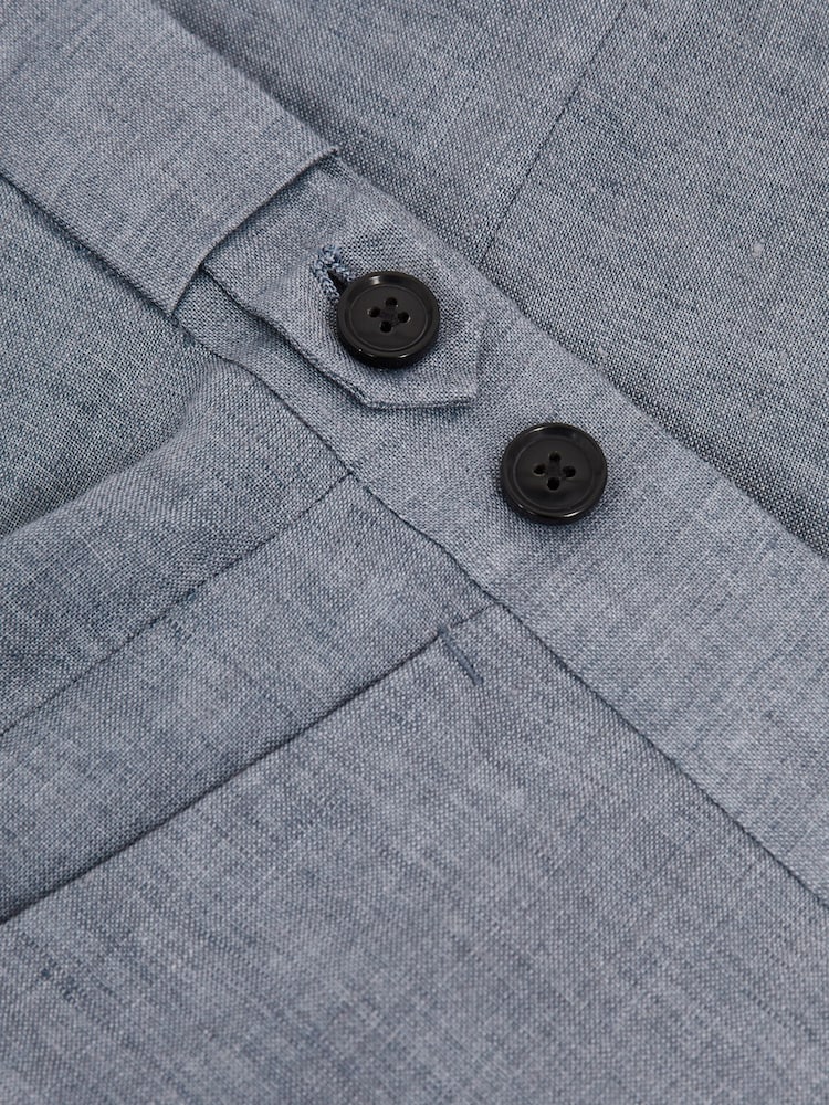 Bleu avio - Pantalon de costume Reiss Warner en lin coupe ample - Image 7 of 7