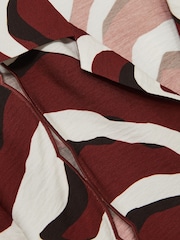 Reiss White Wave-Print Cut-Out Shirt - Image 5 of 6