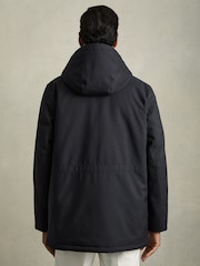 Reiss Navy Lucan Hooded Zip-Through Padded Jacket - Image 5 of 7