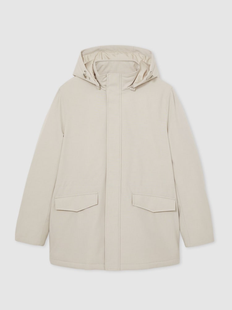 Reiss Stone Lucan Hooded Zip-Through Padded Jacket - Image 2 of 8
