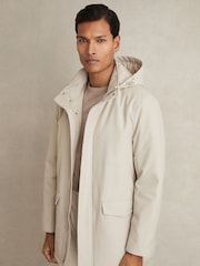 Reiss Stone Lucan Hooded Zip-Through Padded Jacket - Image 3 of 8